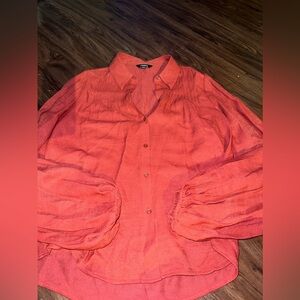 Express Men's Vibrant Orange Shirt Jacket